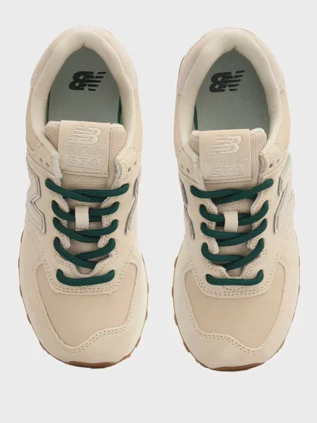 Замшевые кроссовки New Balance 574 бежевые