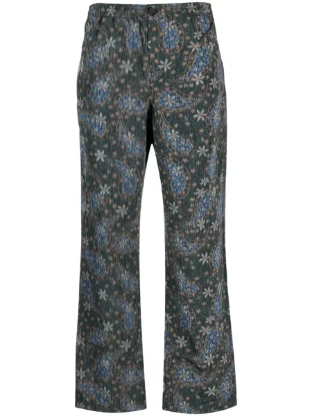 Spodnie Soulland w kwiatki zielone