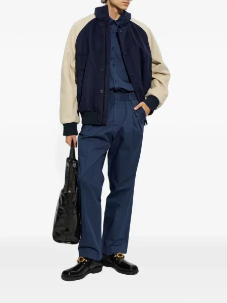 Geacă bomber Balmain cu broderie albastru