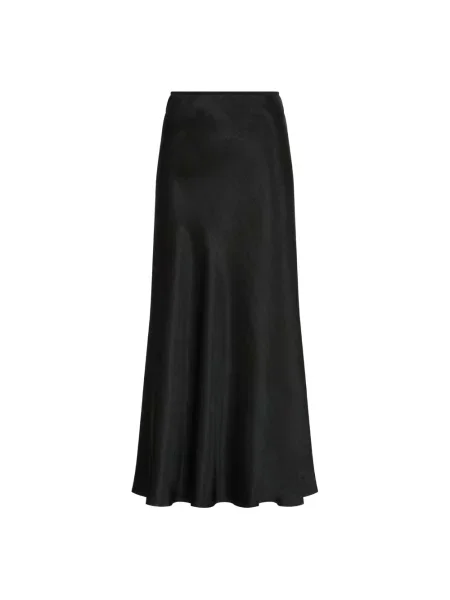 Satynowa spódnica midi Maison Margiela czarna