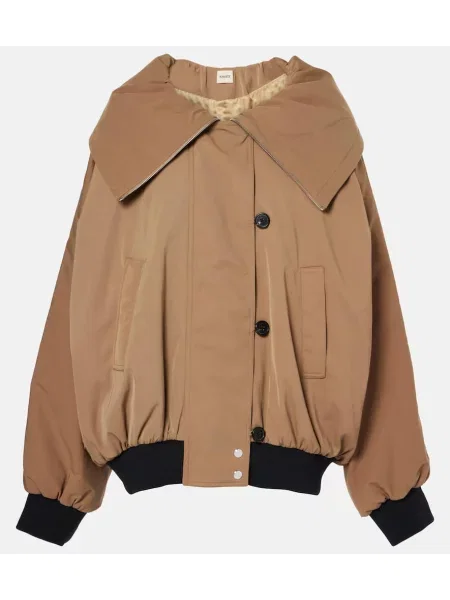 Geacă cu puf Khaite din țesătură twill bej