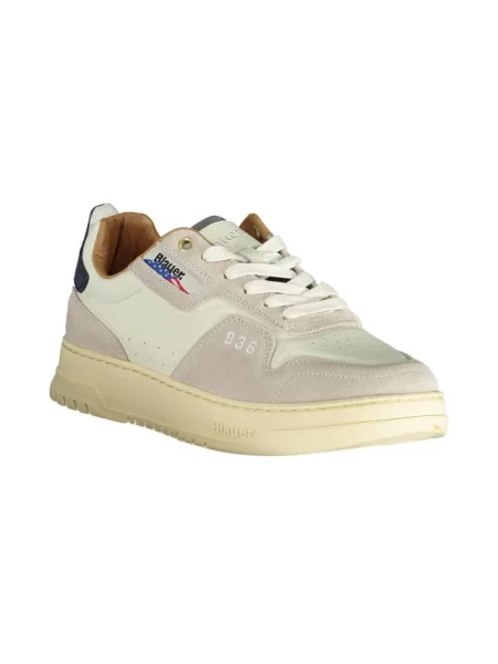 Lniane trampki Blauer casual białe