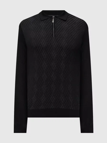 Шелковое поло Stefano Ricci черное