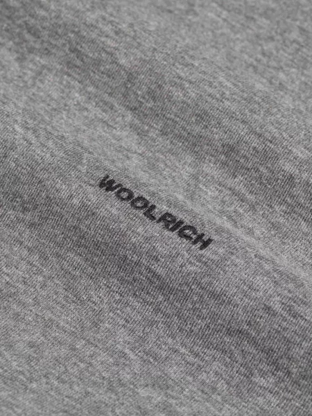 Pulover Woolrich cu imagine cu decolteu rotund gri