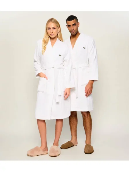 Lacoste HOME Halat Llecroco | Relaxed fit alb
