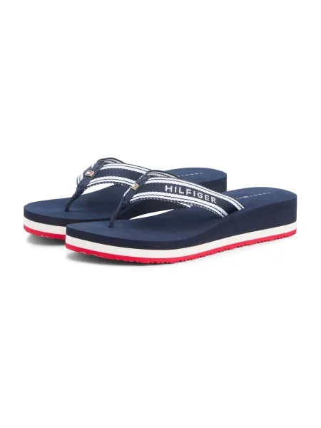 TOMMY HILFIGER Flip-flops albastru marin alb