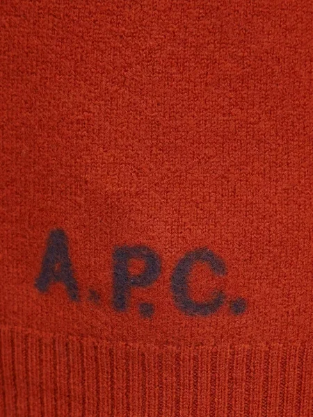 A.P.C. gyapjú pulóver pull walter narancsszínű