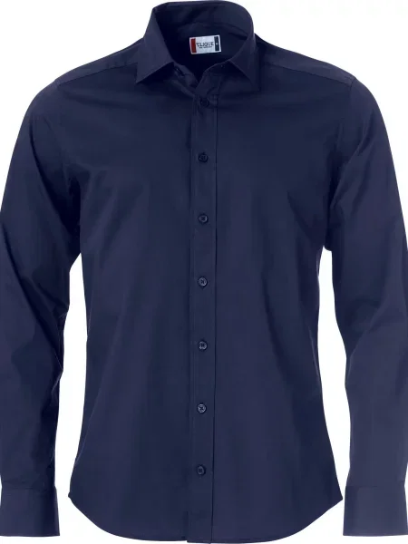 Clique Clark koszula z długim rękawem regular fit – dark navy niebieska