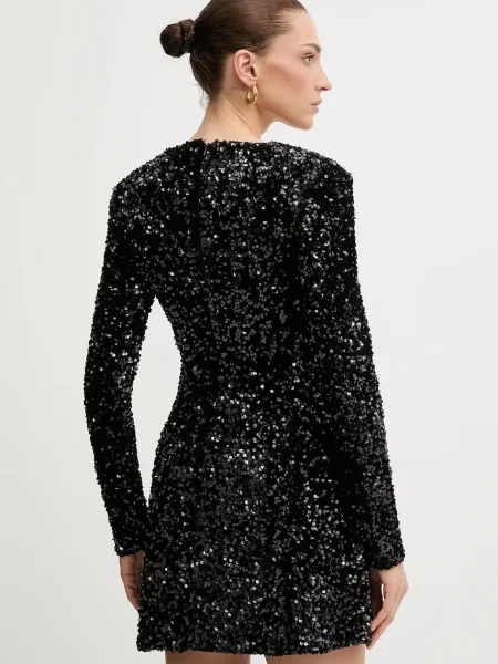 Bardot rochie mini evazați negru