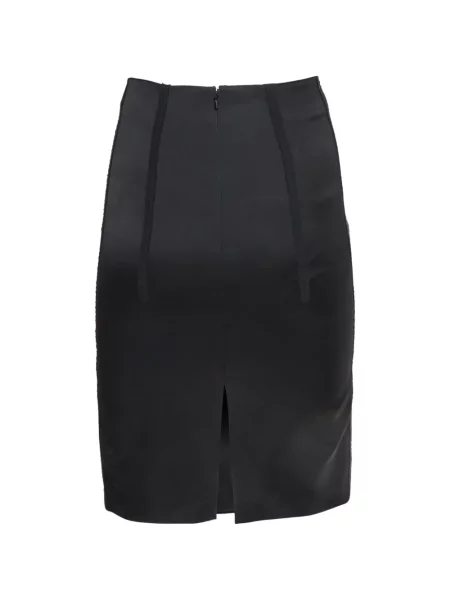 Fustă tip creion La Perla cu perle negru