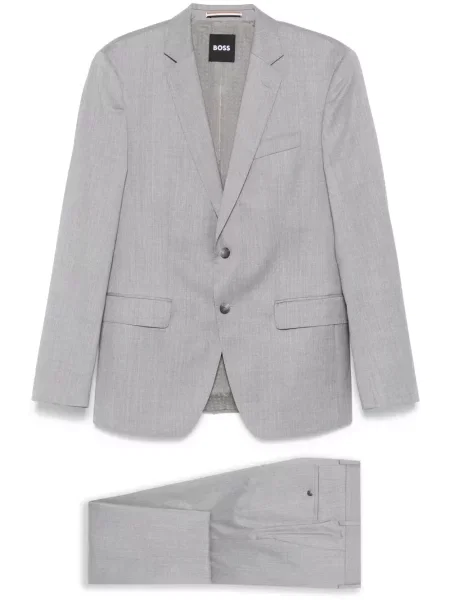 Costum Boss de lână de costum gri