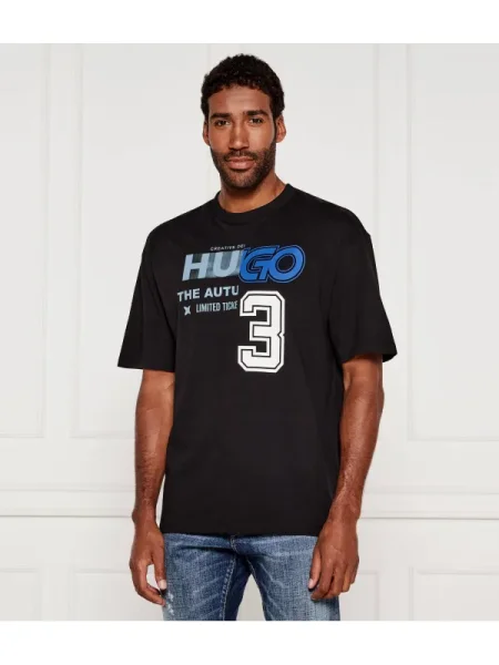 HUGO Tricou Nesite negru