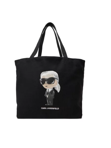 Ročna torba KARL LAGERFELD črna