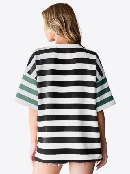Imily Bela Tricou negru alb