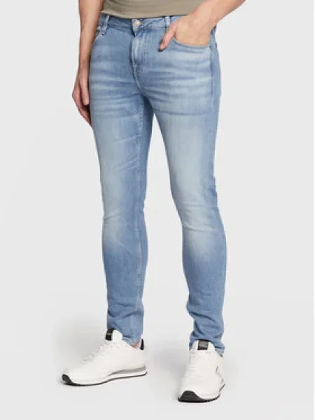 Guess Blugi Chris Super Skinny Fit albastru