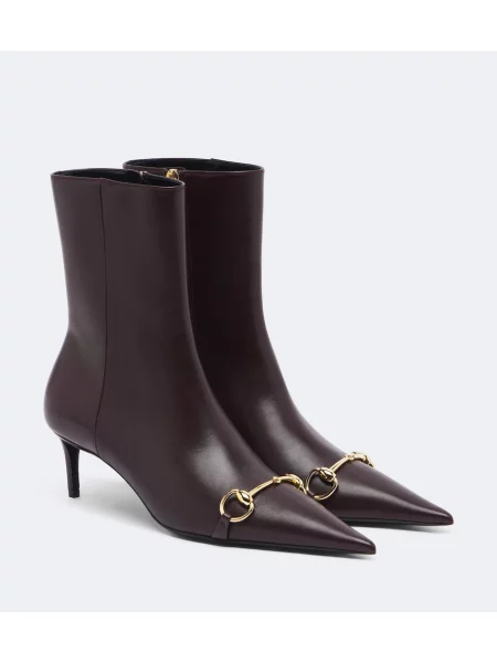Buty do kostki Gucci skórzane