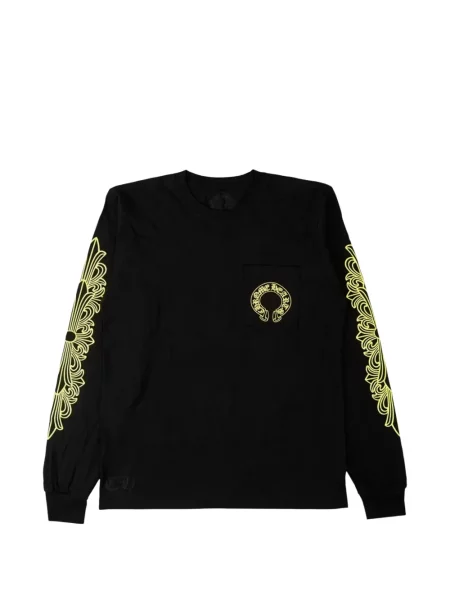 Tricou Chrome Hearts cu imagine cu motiv cu inimi negru