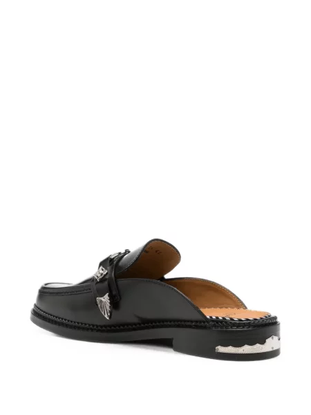 Papuci tip mules Toga Virilis din piele negru