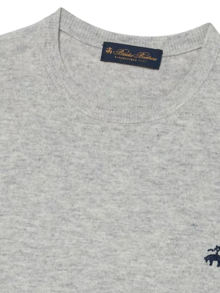 Pulover Brooks Brothers cu autograf gri