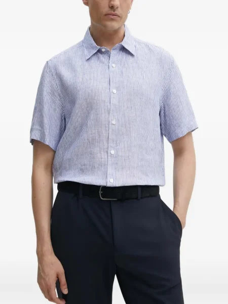 Къс риза Theory на райета синьо