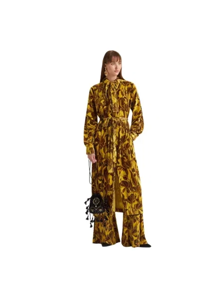 Sukienka Maliparmi garniturowa żółta