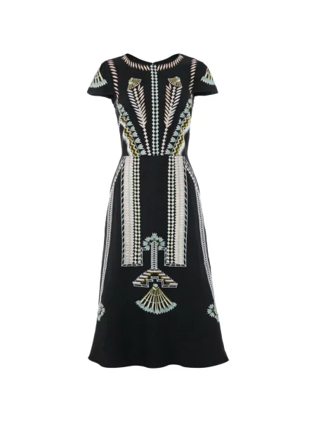 Rochie Temperley London cu broderie de in negru