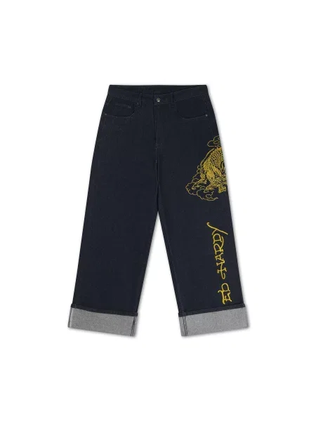 Ed Hardy Jeans indigo galben