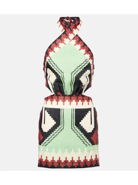Rochie Johanna Ortiz de in cu imagine cu gât halter