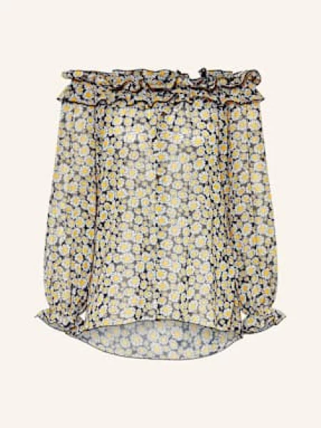 Sem Per Lei Bluzka Z Odkrytymi Ramionami blau biała