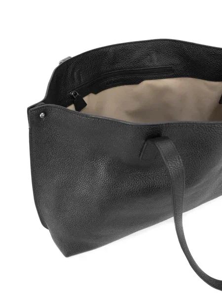 Geanta de piele Akris din piele negru