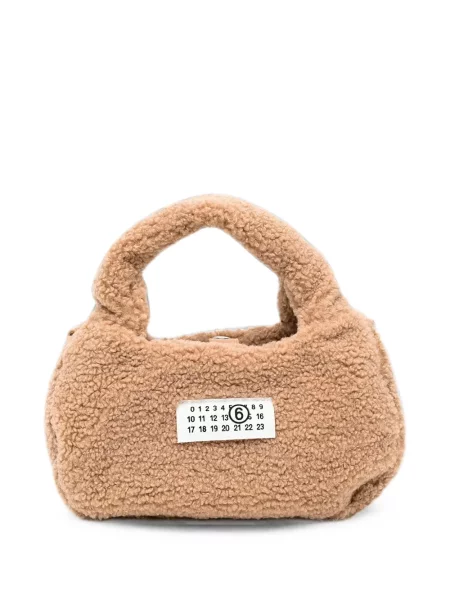 Dětska shopper kabelka Mm6 Maison Margiela hnědá