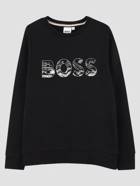 Дитячий Світшот BOSS Kids чорний