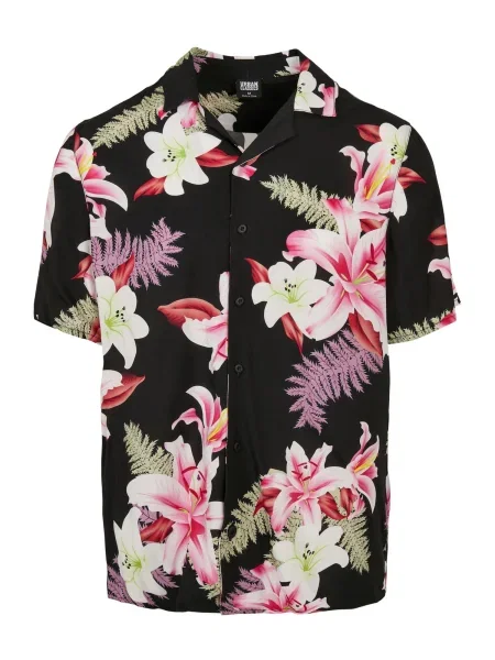 Urban Classics Košile pastelově zelená / pitaya / světle růžová / černá bílá