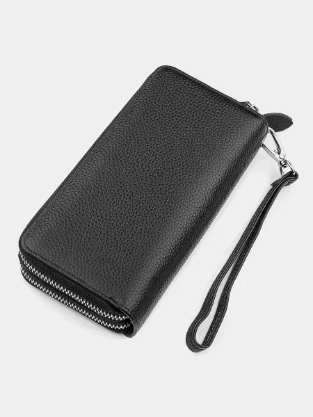 Кожаный кошелек St Leather Accessories черный