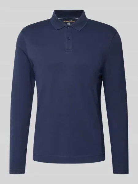 Koszulka polo o kroju regular fit z czystej bawełny Christian Berg Men granatowa