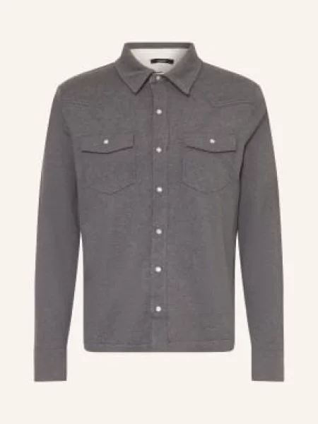 Reiss Pletená Košile Ledger Comfort Fit šedá