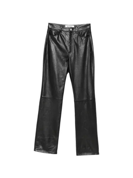 Pantaloni Róhe din piele evazate negru