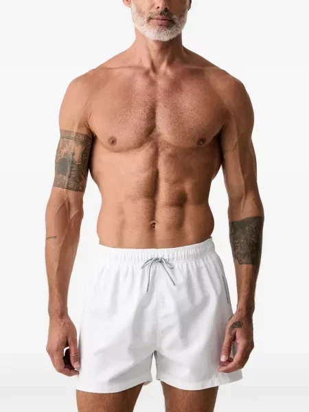 Долнища на бански Ea7 Emporio Armani с принт бяло