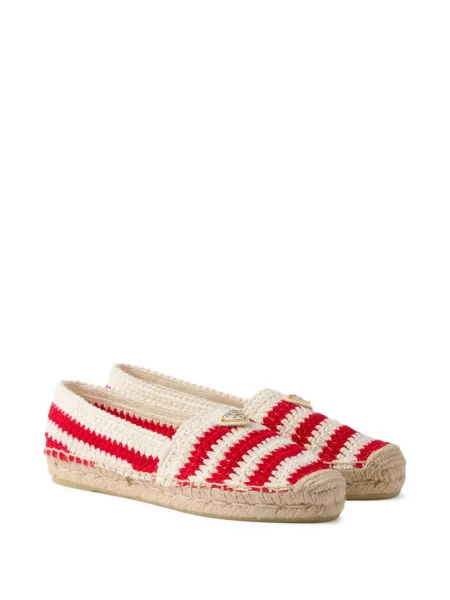 Espadrile Prada cu dungi roșu