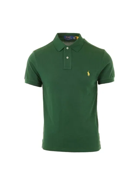 Polo Ralph Lauren Koszulki Mężczyzna L Sskcslim 1 Short Sleeve Knit zielony
