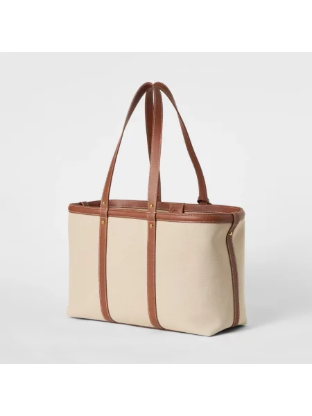 Shopperka Trussardi skórzana brązowa