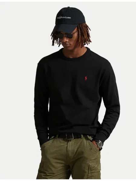 Polo Ralph Lauren Majica z dolgimi rokavi črna