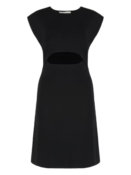 Rochie mini Yves Salomon tricotate de costum negru