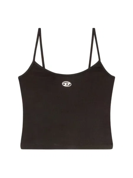 Top Diesel o krotszym kroju na cienkie ramiączka czarny