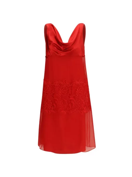 Rochie midi Ferragamo de mătase roșu