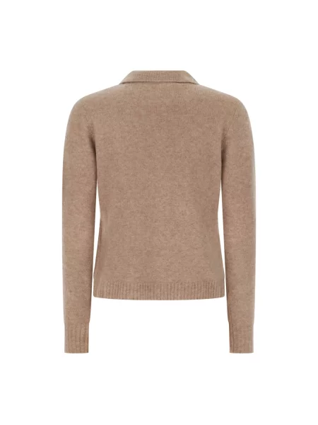 Sweter Max Mara z kaszmiru brązowy