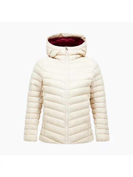 Geacă cu puf pentru femei Peak Performance Frost Down Hood Jacket Sand Fog