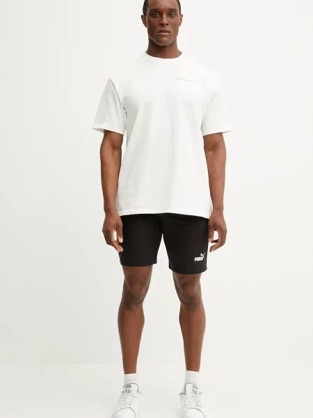 Меланжевые шорты Puma черные