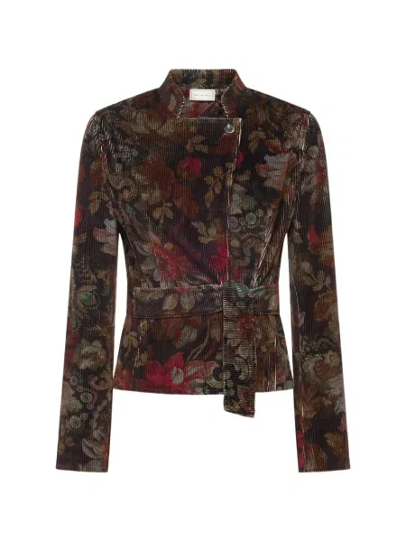 Geacă Pierre-louis Mascia cu model floral cu imagine maro