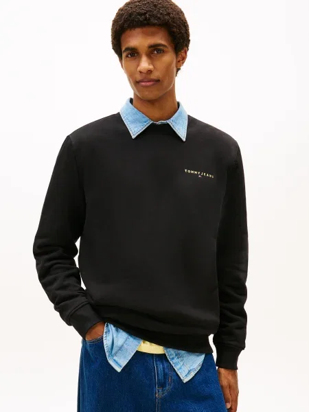 Palton Tommy Jeans negru